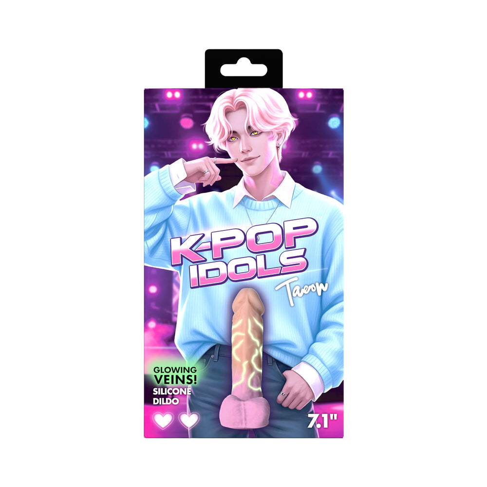 K-Pop Idols Taeon Silicone Dildo with Balls