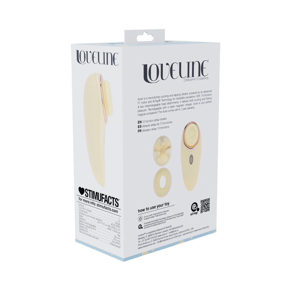 LoveLine Aurie AirTapTech Rechargeable Vibrator Yellow