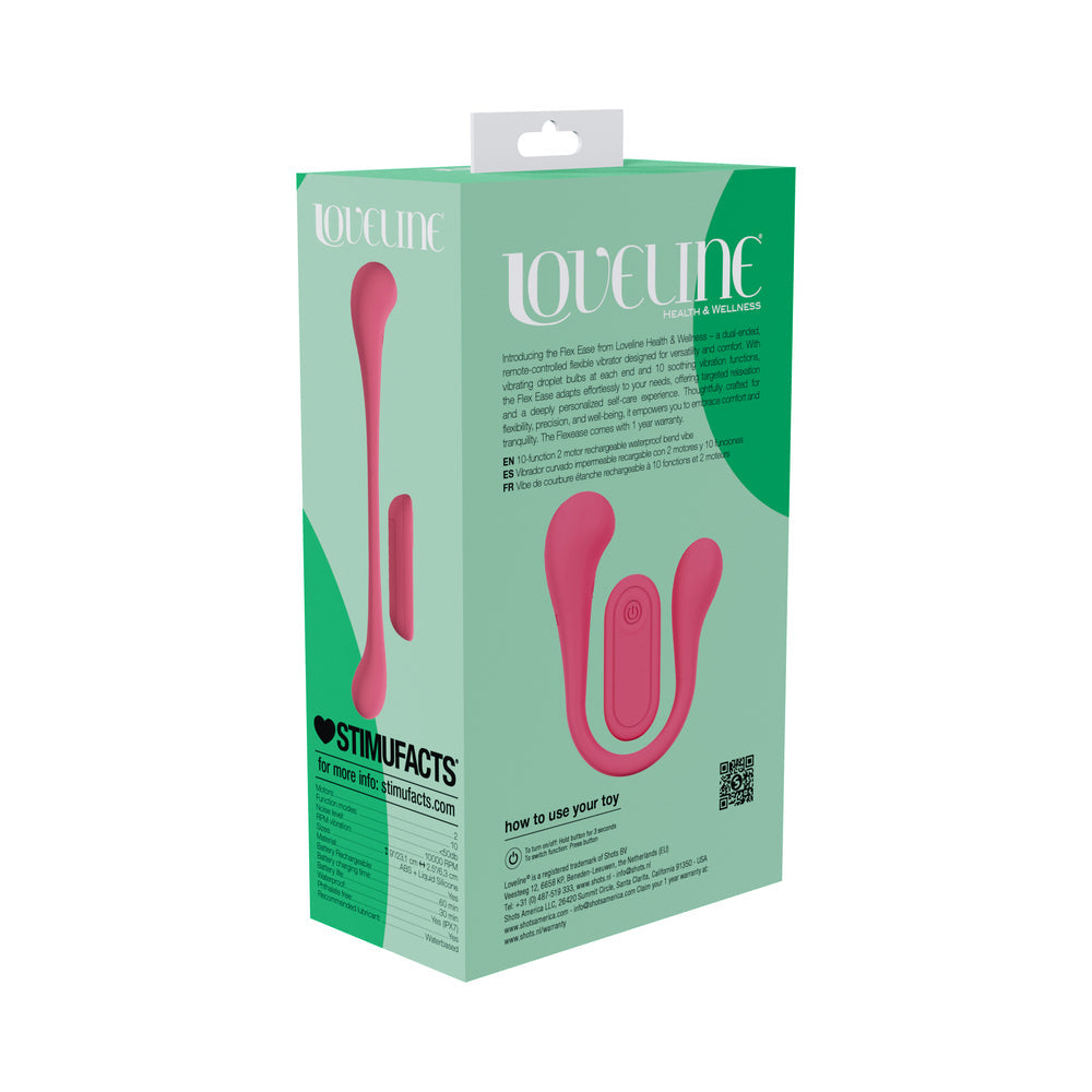 LoveLine FlexEase Bend Vibe Liquid Silicone Pink