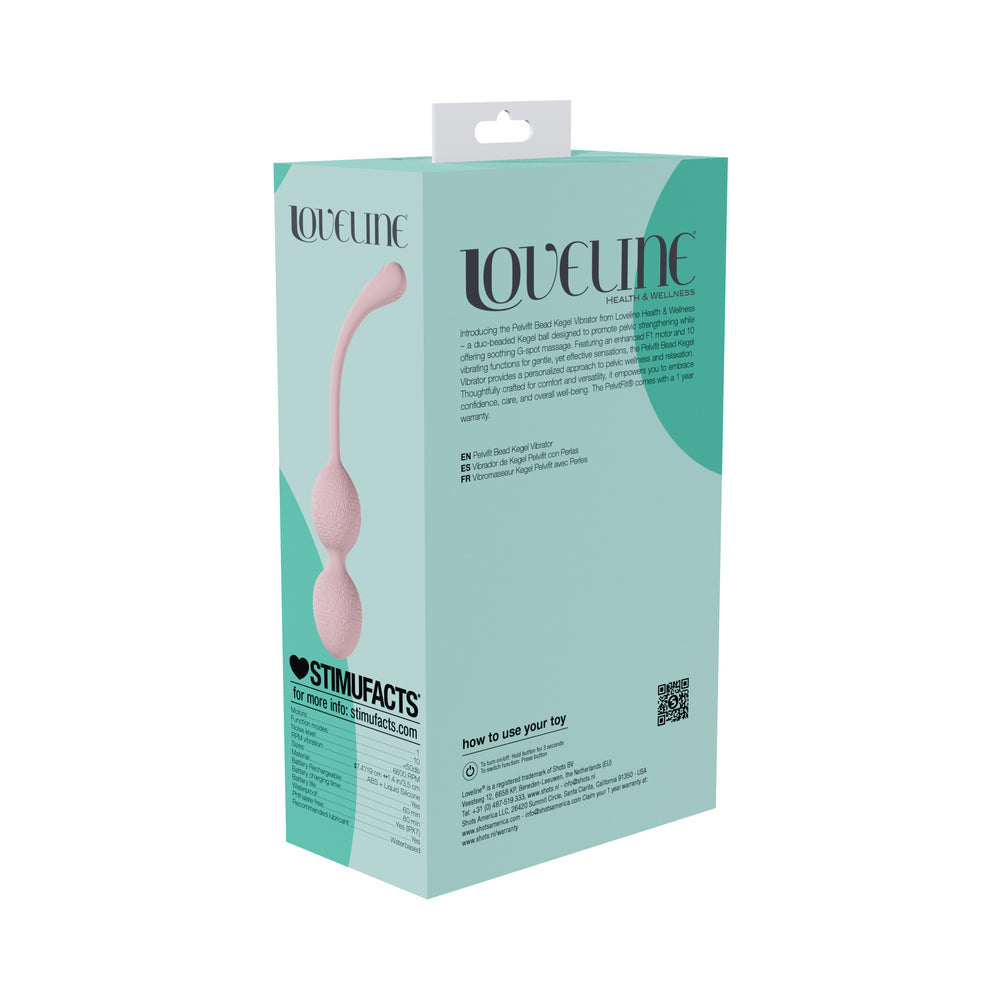 LoveLine PelviFit Beads Kegel Vibe Waterproof Remote Pink