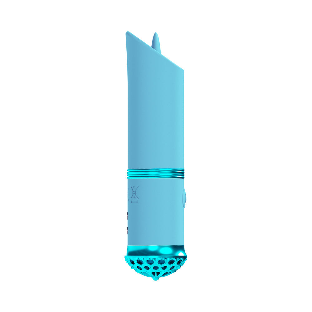 Loveline Luxe Rechargeable Silicone Mini Lipstick Vibrator Blue