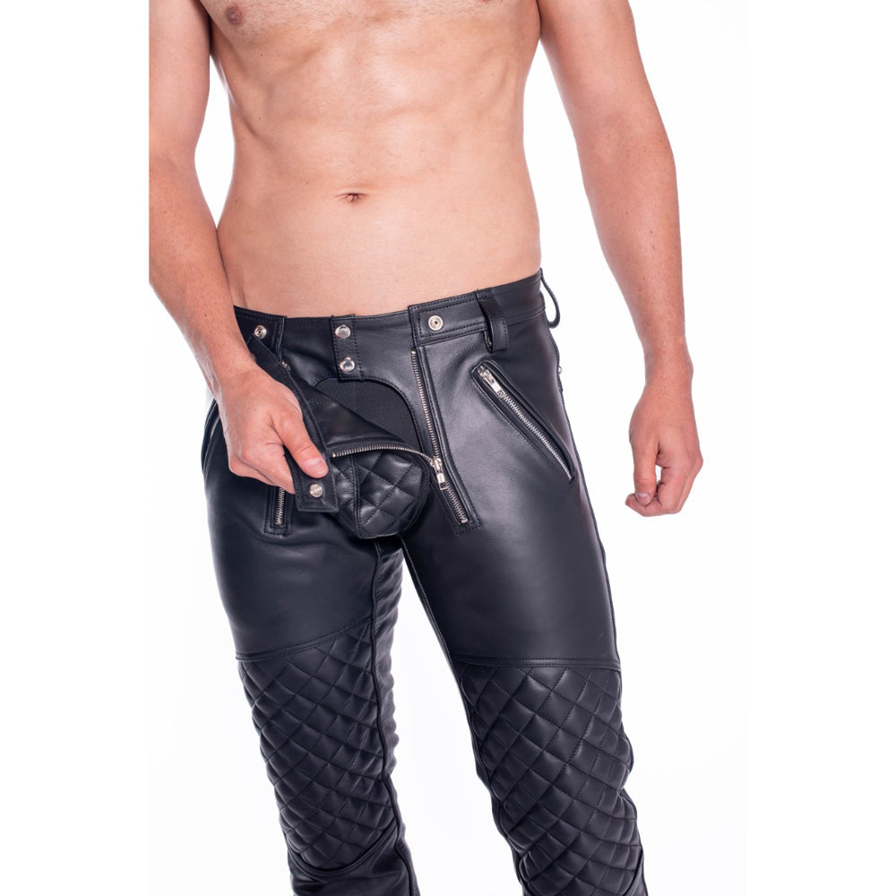 Prowler RED Quilted Leather Sailor Jeans