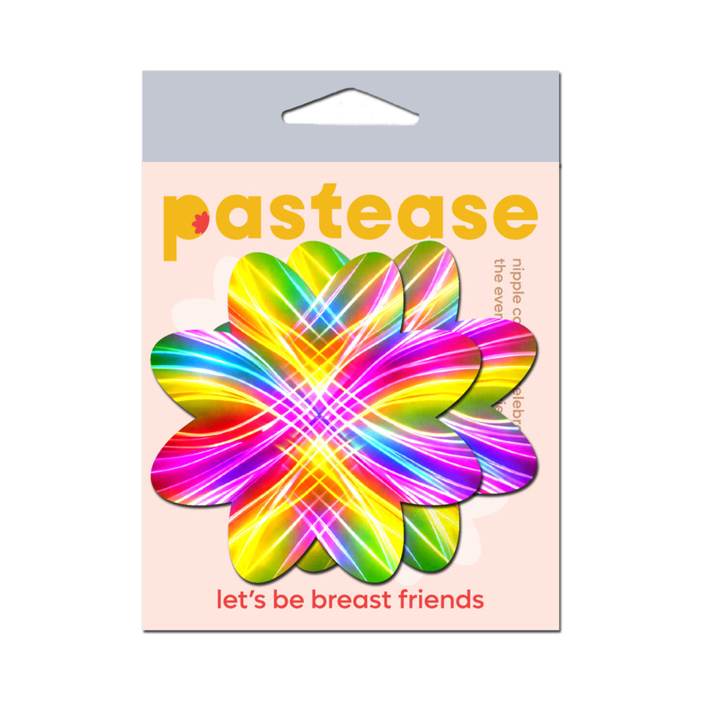 Pastease Electric Rainbow Fractal Laser Petal Pasties