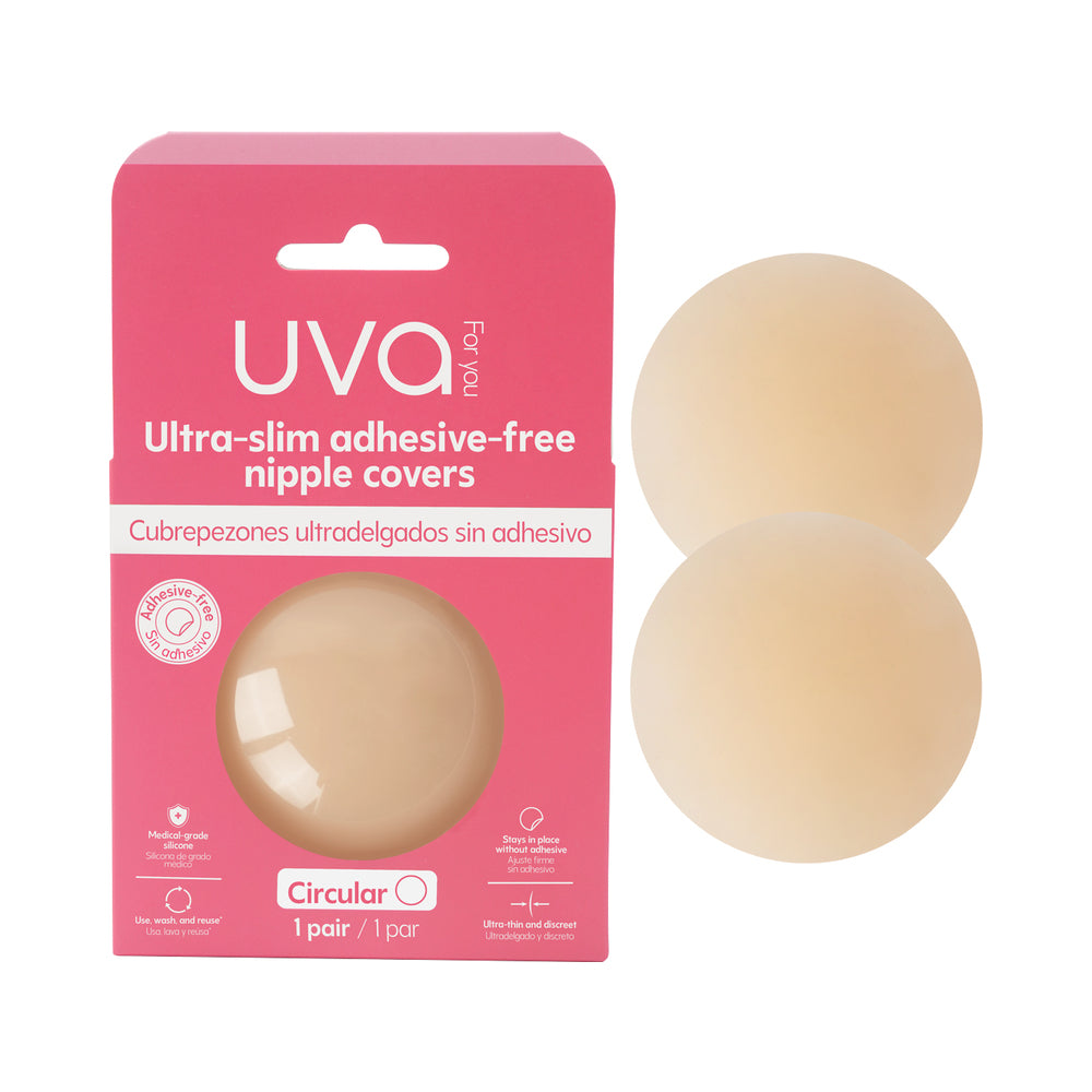 UVA Non-Adhesive Round Nipple Covers Vanilla