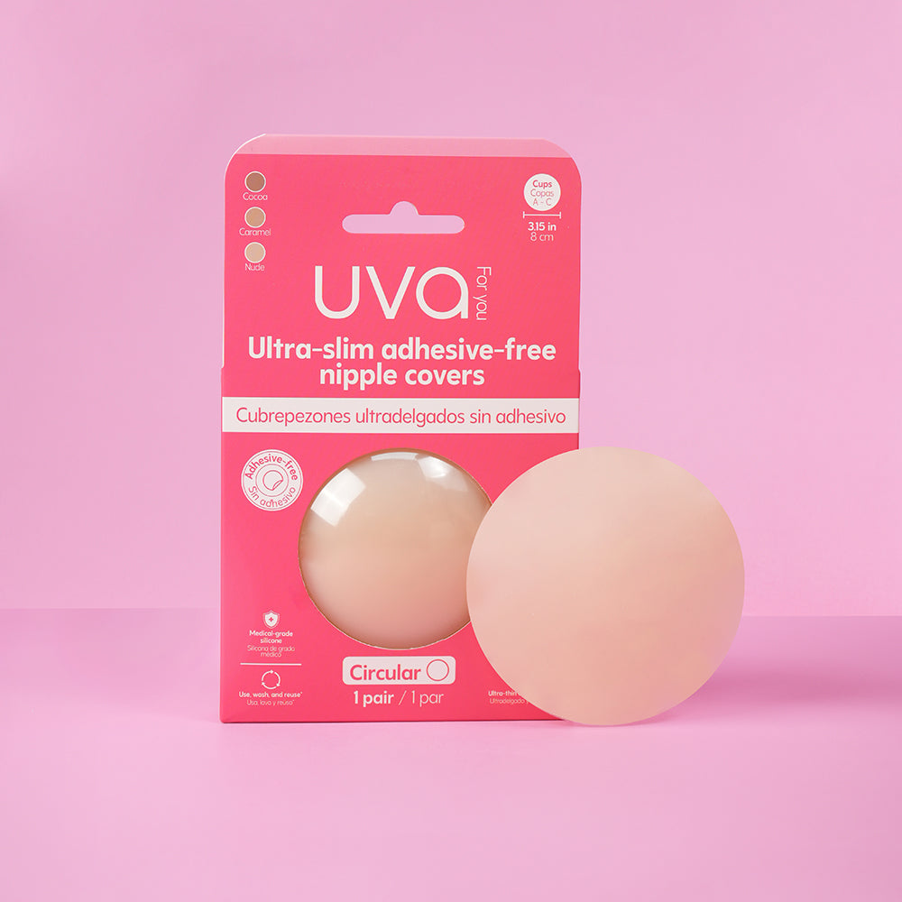 UVA Non-Adhesive Round Nipple Covers Vanilla