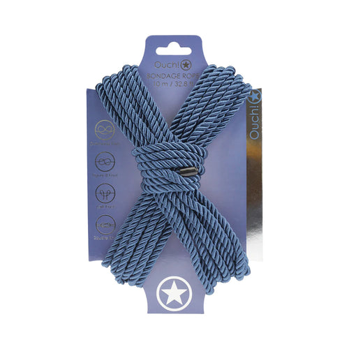 Ouch! Bondage Rope 10 m Nylon Navy Blue
