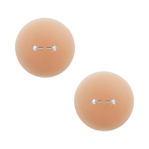 Peek-A-Boo Piercing Bling Reusable Silicone Nipple Pasties
