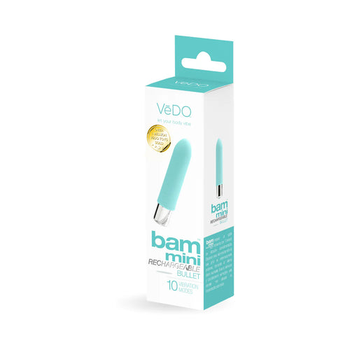 Bam Mini Rechargeable Bullet Vibe - Tease Me Turquoise