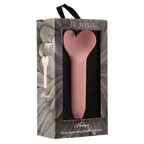 Heart-Shaped Fluttering Tip Bullet Vibrator Pale Rosette