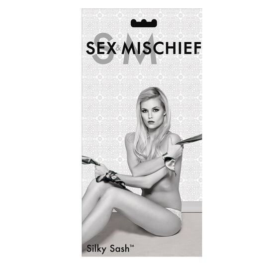Sex & Mischief Silky Sash Restraints Black
