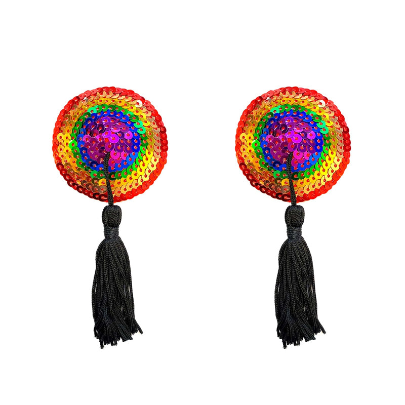 Neva Nude Reusable Burlesque Pasties Rainbow