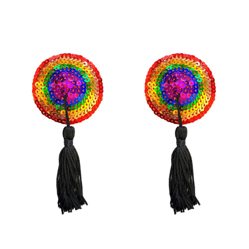 Neva Nude Reusable Burlesque Pasties Rainbow