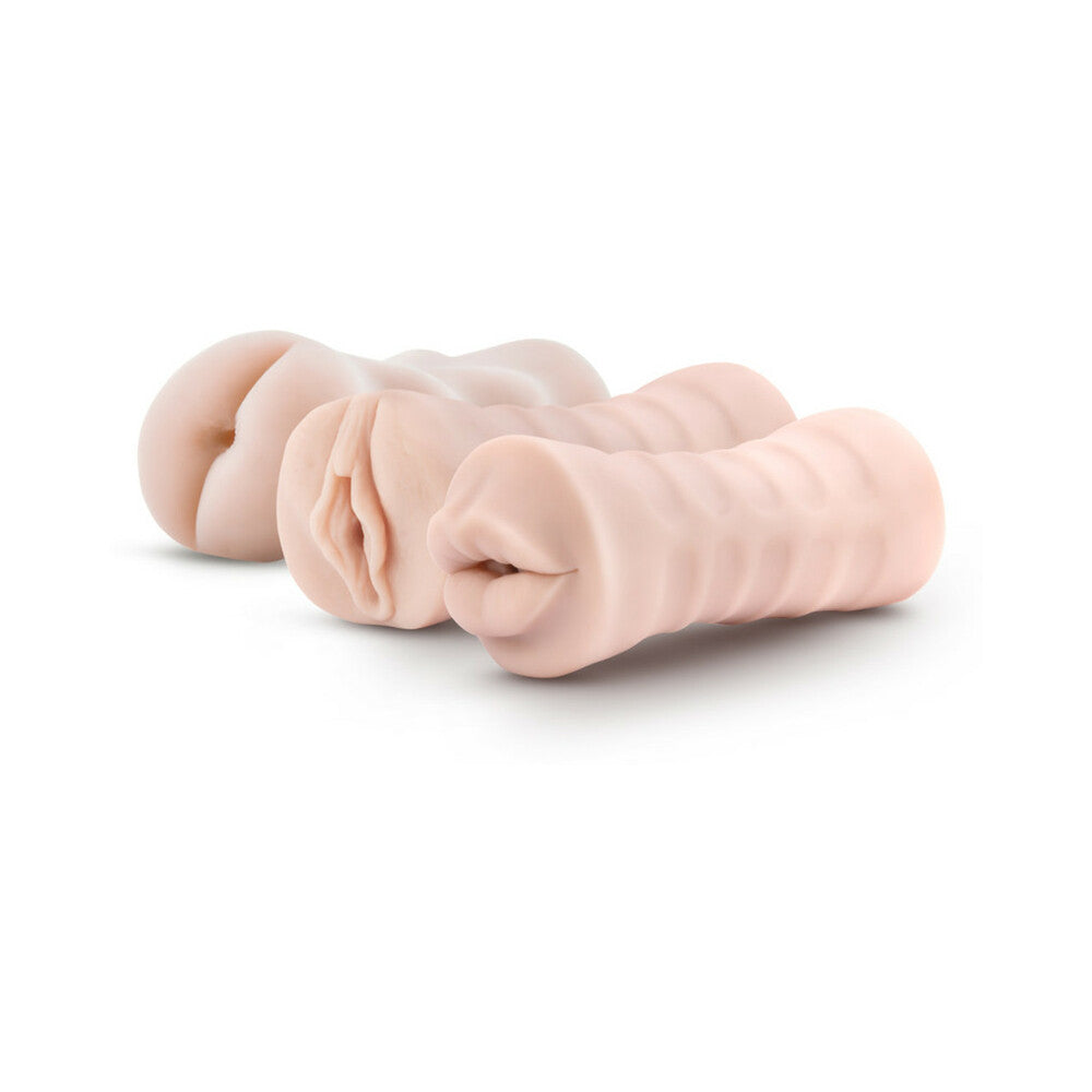 M for Men Soft + Wet 3-Pack Vibrating Stroker Kit