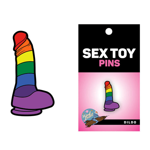 Sex Toy Rainbow Dildo Enamel Pin
