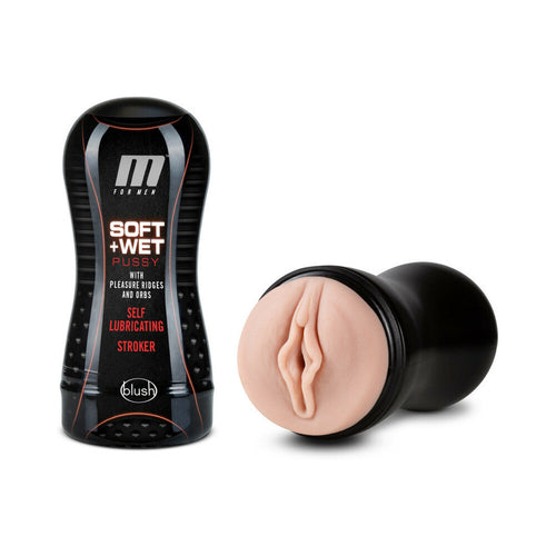 M for Men Soft + Wet Pussy Self-Lubricating Stroker