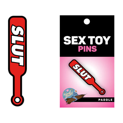 Sex Toy Paddle Slut Enamel Pin