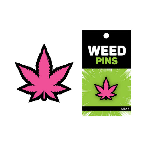 Weed Pink Marijuana Leaf Enamel Pin