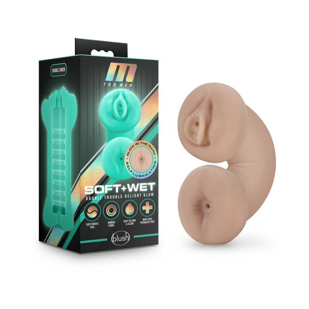 M for Men Soft + Wet Double Trouble Glow Stroker