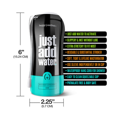 Happy Ending Just Add Water Self-Lubricating Shower Stroker