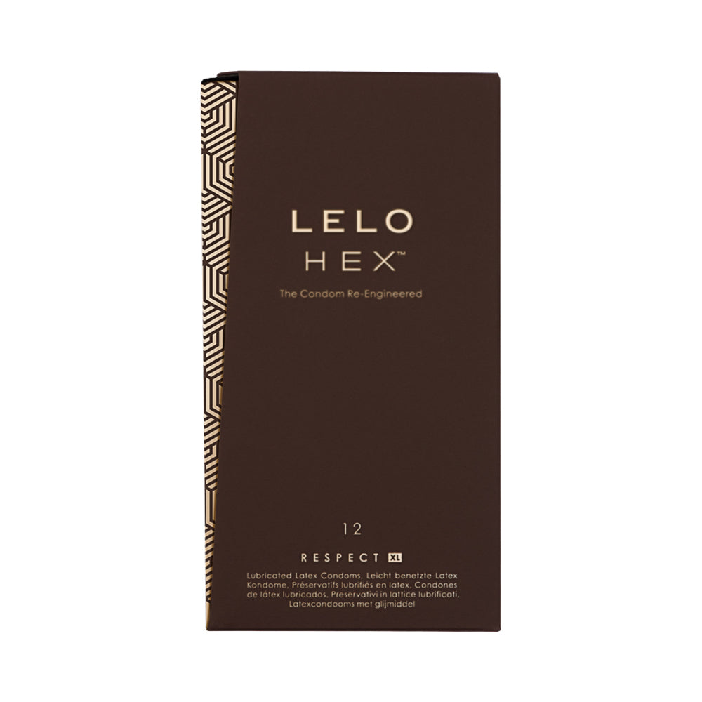 LELO HEX Respect XL Lubricated Latex Condoms, 12-Pack