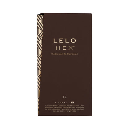 LELO HEX Respect XL Lubricated Latex Condoms, 12-Pack