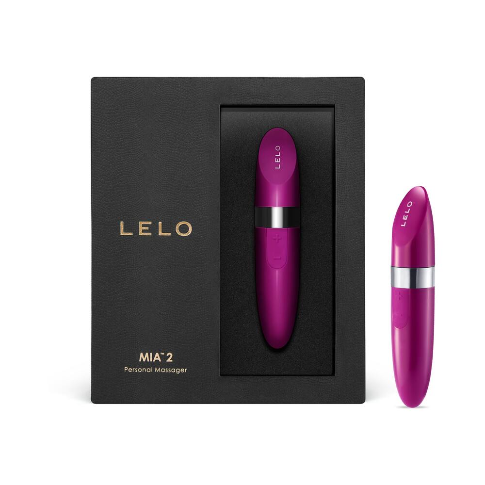 LELO MIA 2 Rechargeable Lipstick Vibrator, Deep Rose, view 3