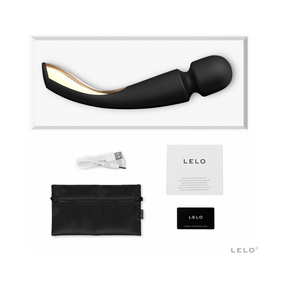 LELO SMART WAND 2 Large Rechargeable Wand Vibrator in black, product photo
