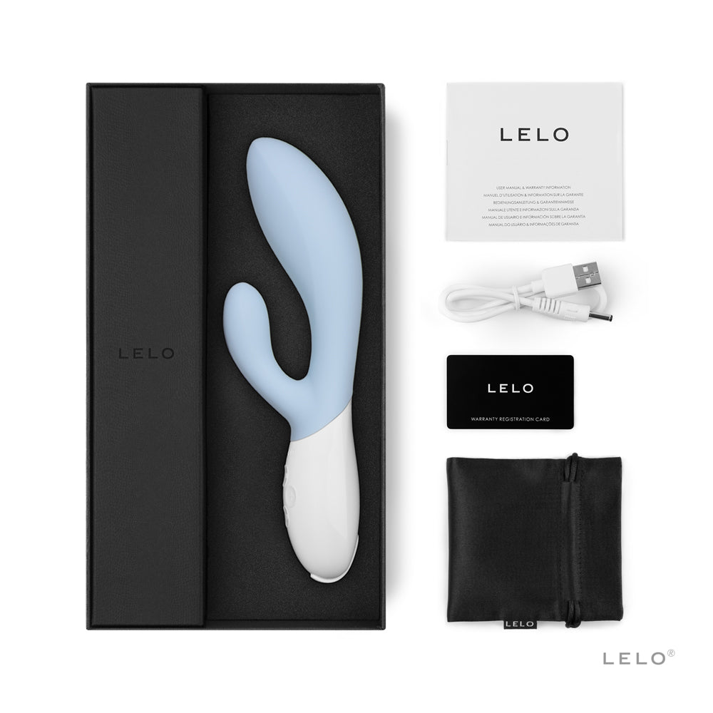 LELO INA 3 Dual Stimulator in seafoam, alternate view