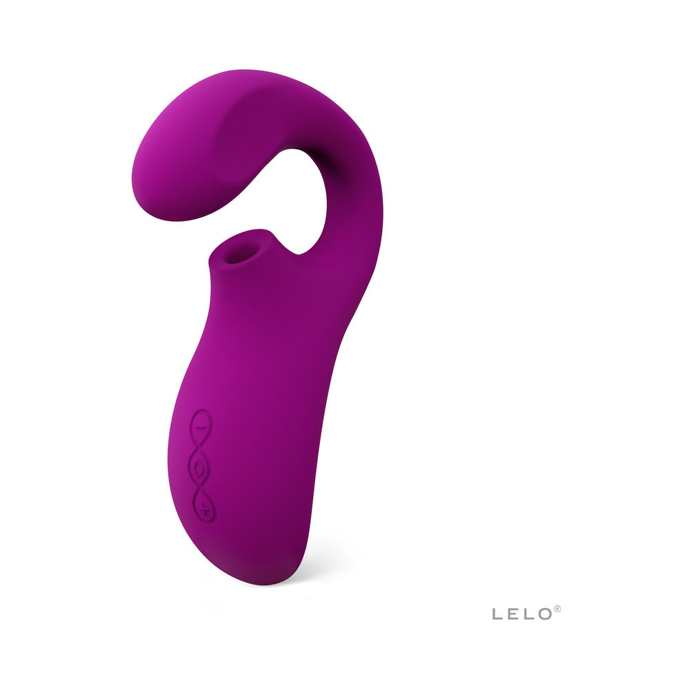 LELO ENIGMA CRUISE Suction Dual Stimulator in deep rose, additional view