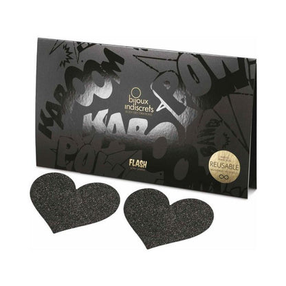 Bijoux Indiscrets Flash Reusable Glitter Pasties Heart