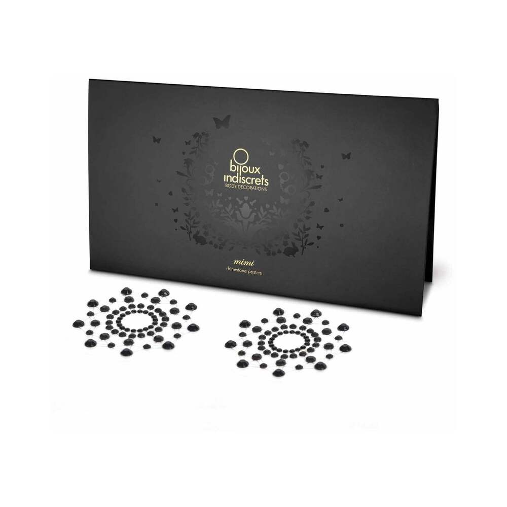 Bijoux Indiscrets Mimi Rhinestone Pasties Circles Black