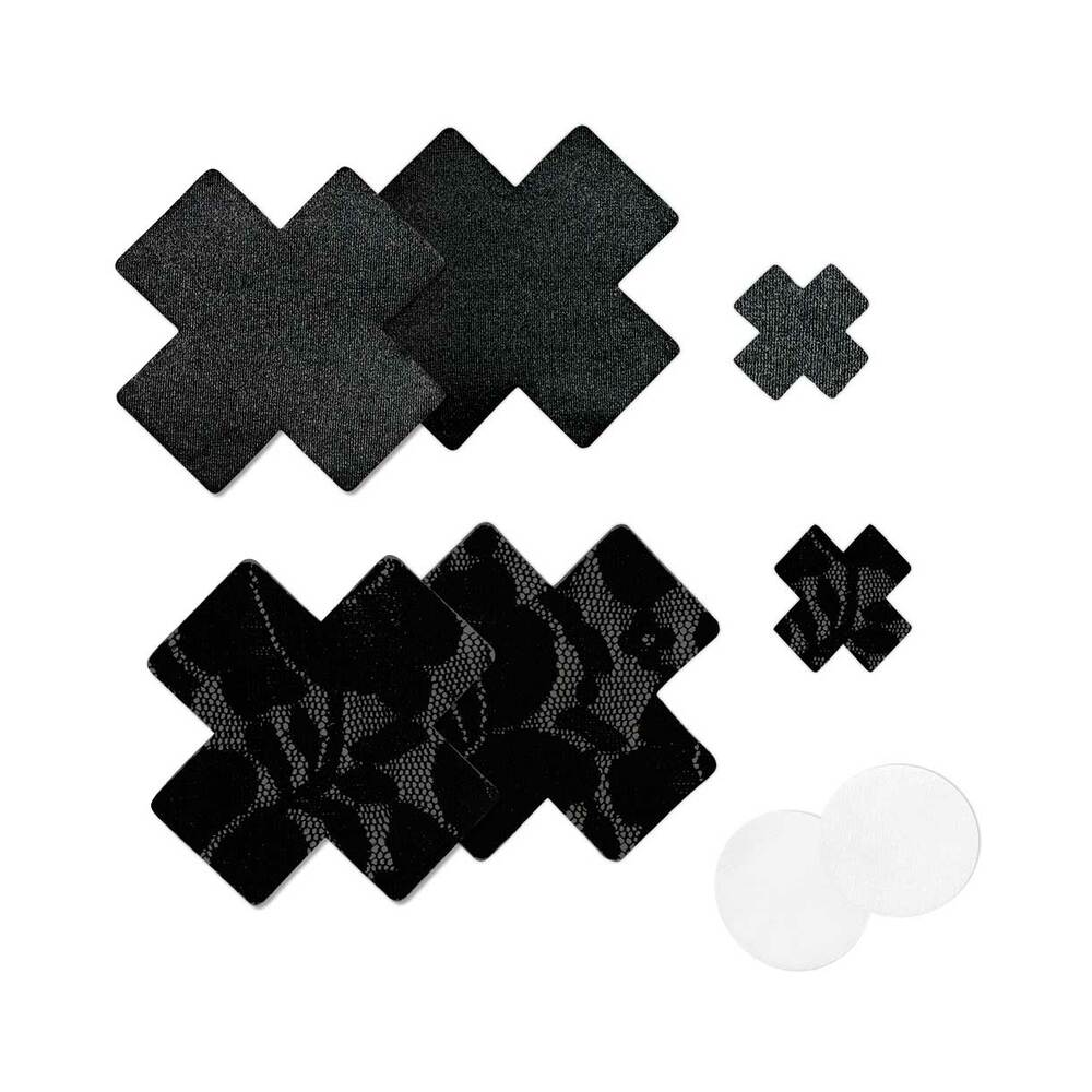 Nippies Basic Black Crosses Pasties
