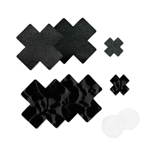 Nippies Basic Black Crosses Pasties