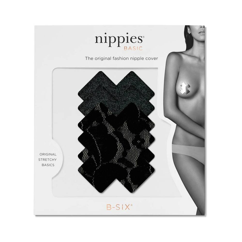 Nippies Basic Black Crosses Pasties