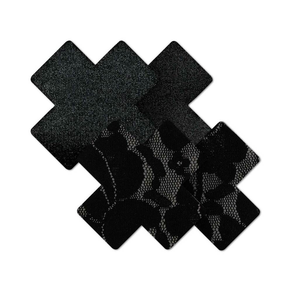 Nippies Basic Black Crosses Pasties