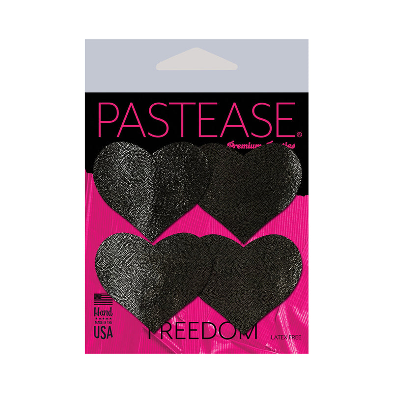 Pastease Petites Liquid Hearts Pasties Black 2-Pack