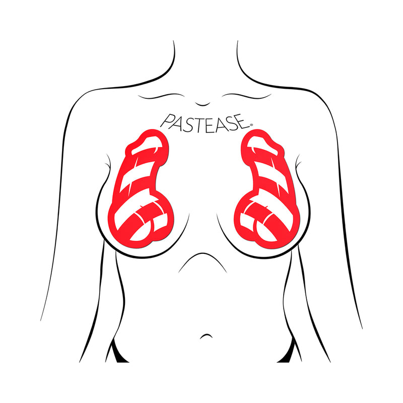 Pastease Candy Cane Penis Pasties