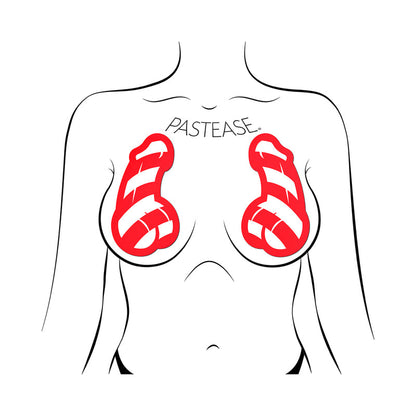 Pastease Candy Cane Penis Pasties