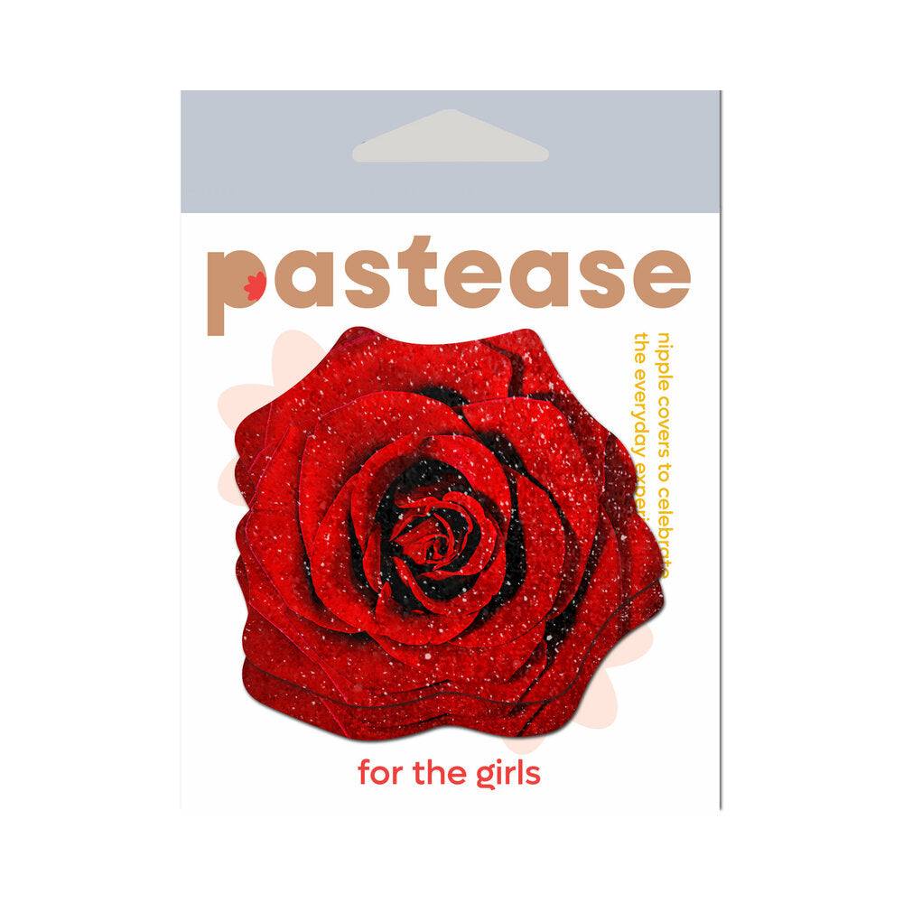 Pastease Red Glitter Blooming Rose Pasties