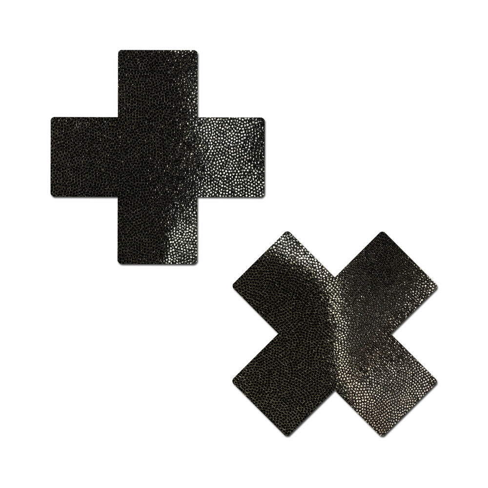 Pastease Everyday Reusable Crosses Pasties Black