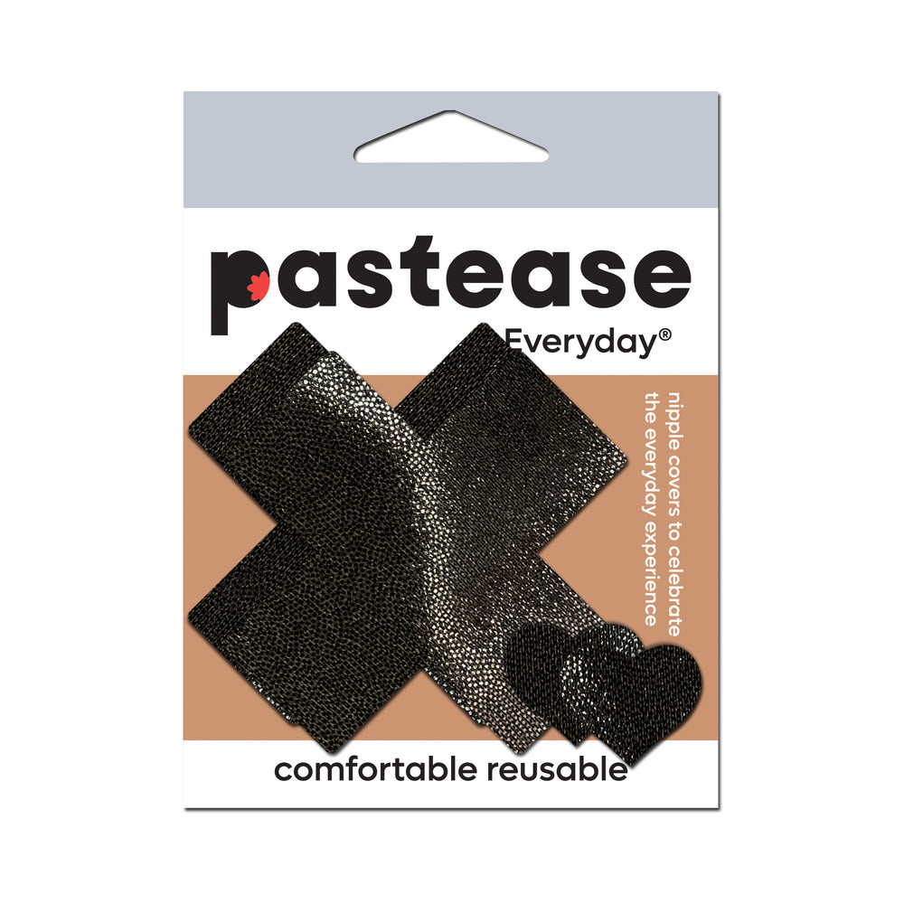 Pastease Everyday Reusable Crosses Pasties Black