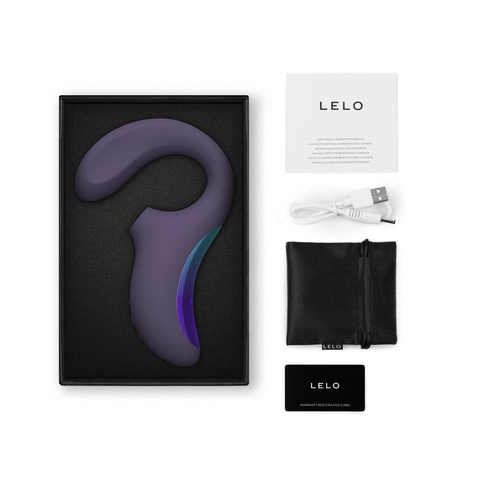 LELO Enigma Wave Suction Dual Stimulator in cyber purple, product photo