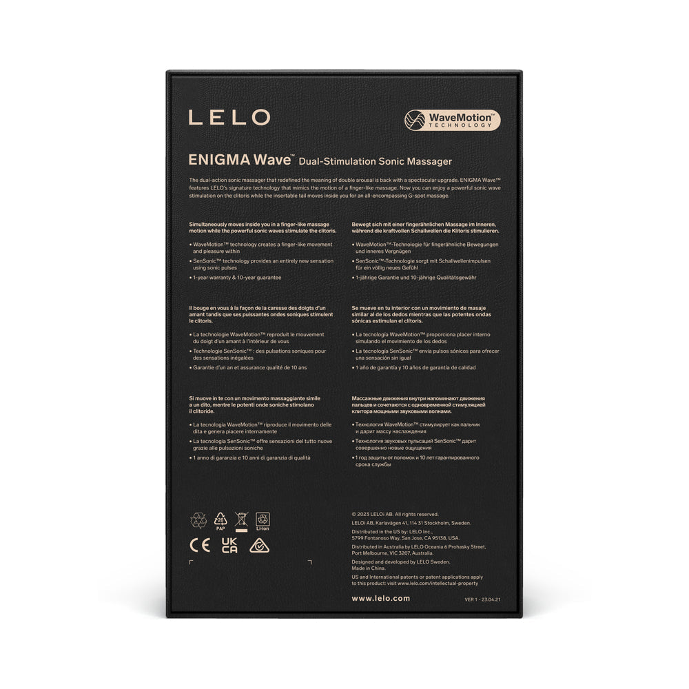 LELO Enigma Wave Suction Dual Stimulator Black