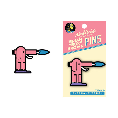 Elephant Torch Enamel Pin