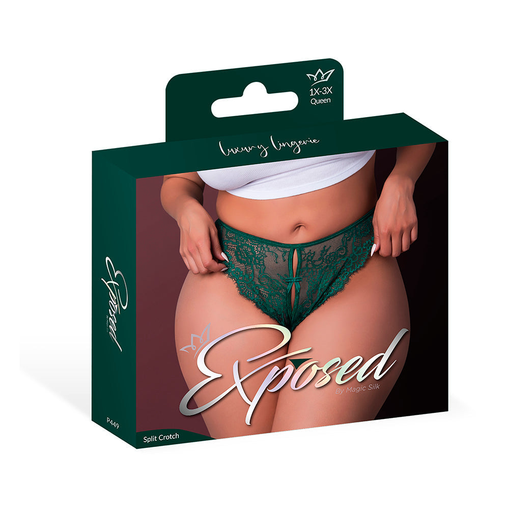 Magic Silk Evermore Split Crotch Panty Emerald