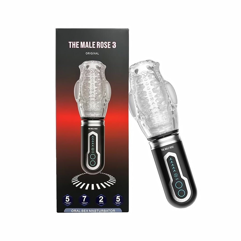 The Male Rose 3 Thrusting Rotating Oral Masturbator
