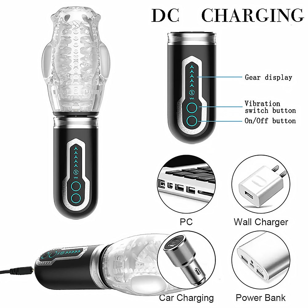 The Male Rose 3 Thrusting Rotating Oral Masturbator