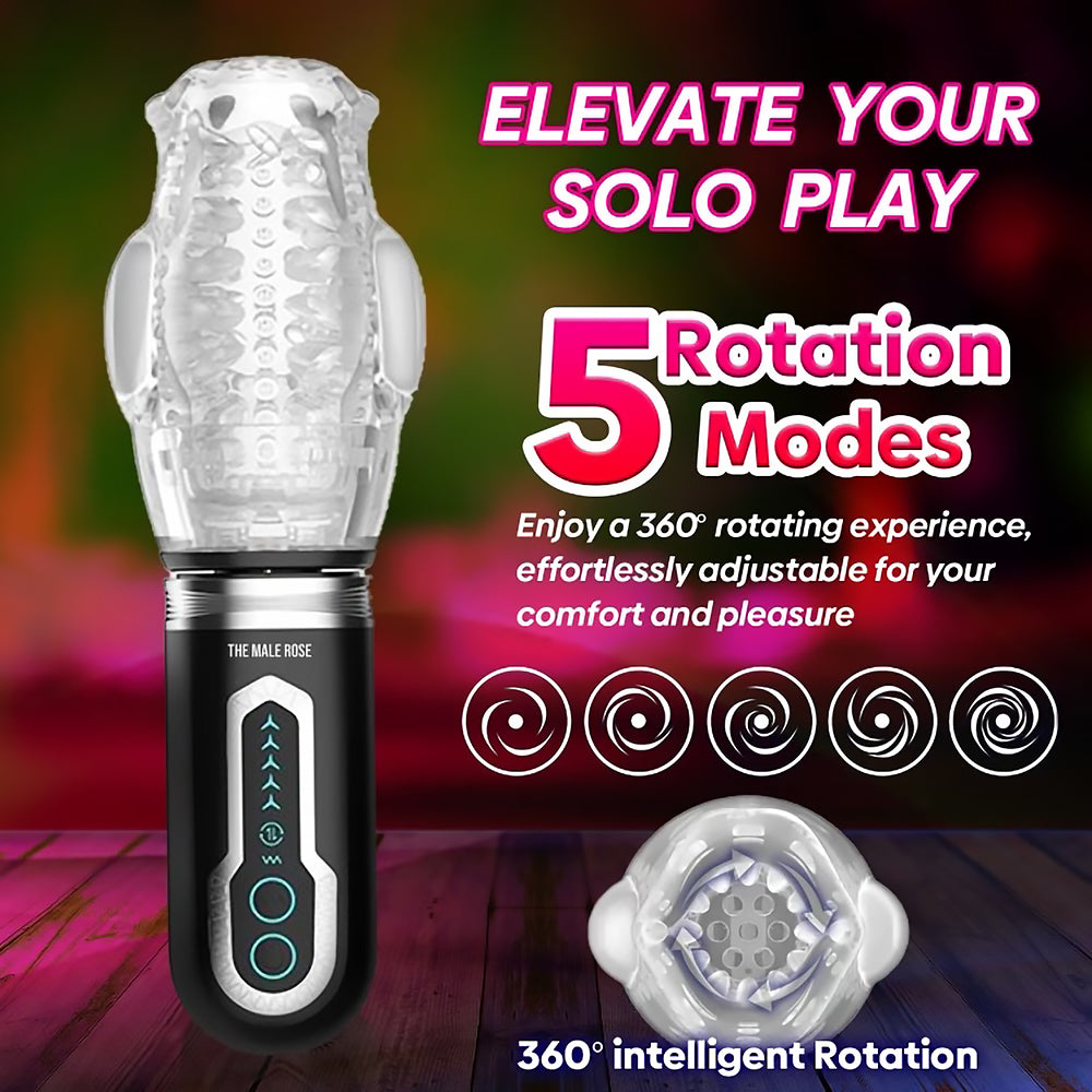 The Male Rose 3 Thrusting Rotating Oral Masturbator