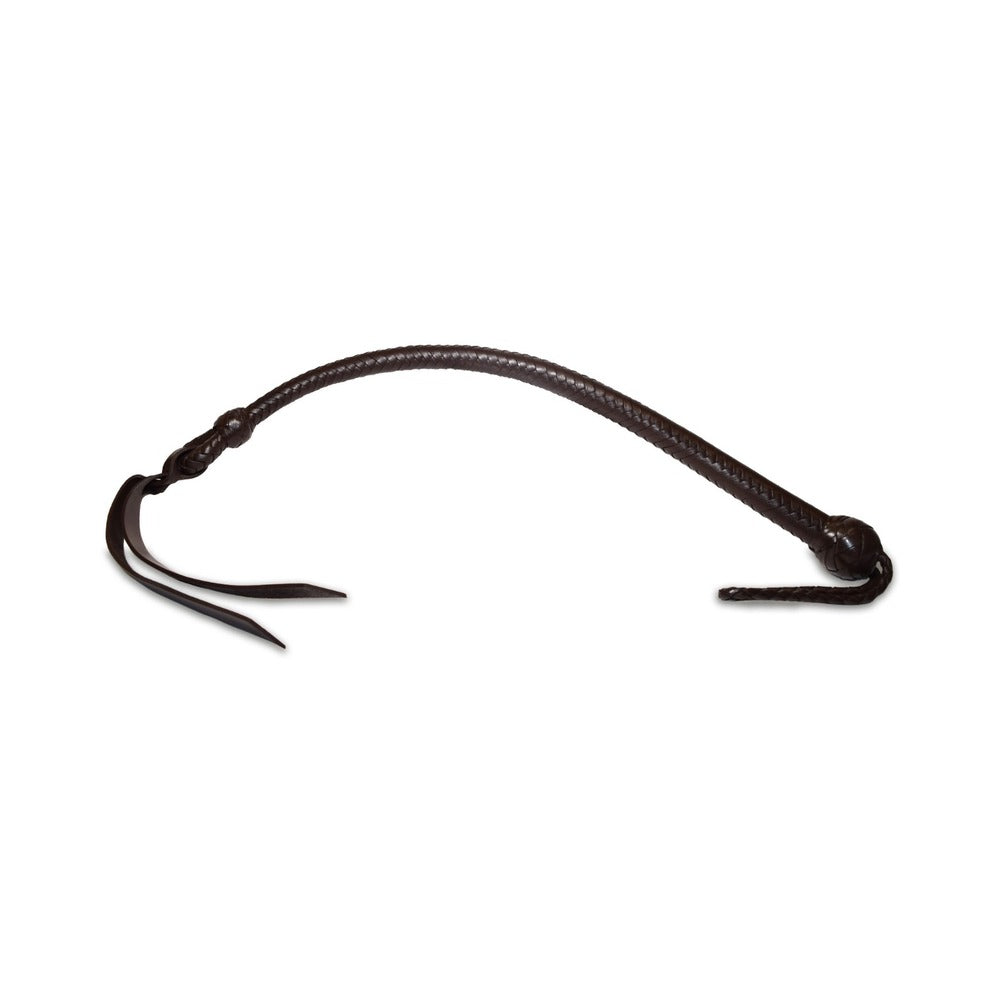 Prowler RED Leather Plaited Whip