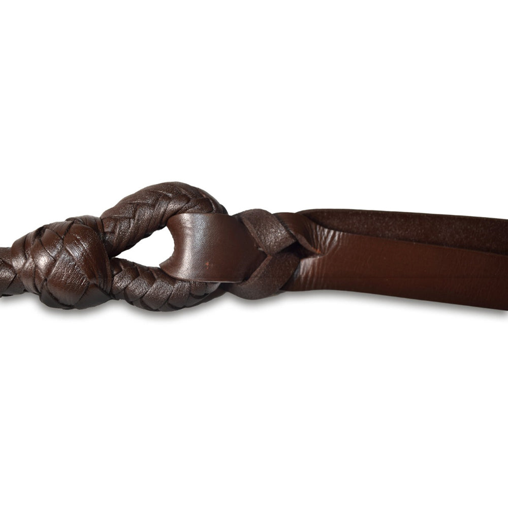 Prowler RED Leather Plaited Whip